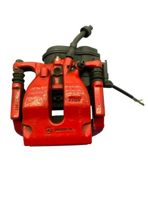 2012-2015 Mercedes-Benz ML350 Red Disc Brake Caliper with Electric Actuator - Rear, Left (Driver) (Used OEM)