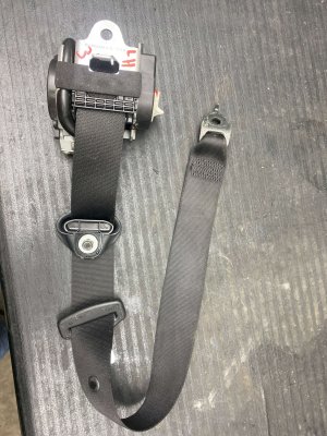 2013-2016 Mercedes-Benz GL550 Black 3rd Row Seat Belt Assembly - Rear, Left (Driver) (Used OEM)