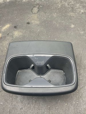 2024-2026 Kia EV9 Gray Center Console Rear Cup Holder - Front (Used OEM)