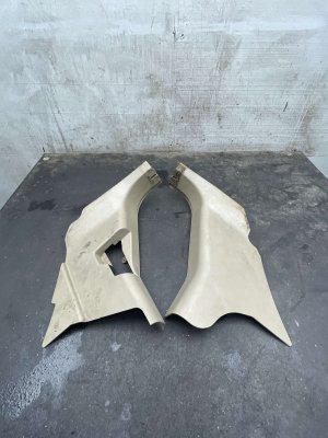 2003-2007 Hummer H2 Tan Front Lower Kick Trim Cover Panel Set (Used OEM)