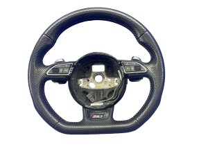 2012-2018 Audi A6 Black Steering Wheel - Front (Used OEM)