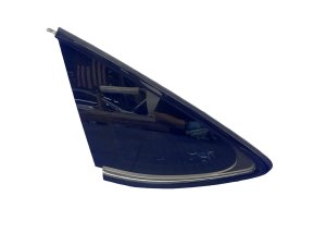 2012-2018 Audi A7 Black Quarter Window Glass - Rear, Left (Driver) (Used OEM)