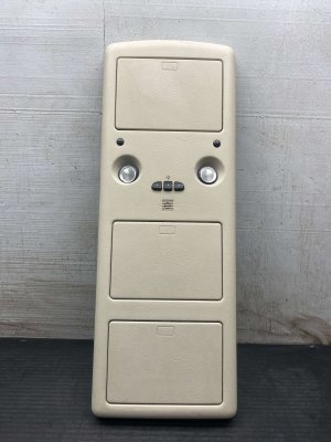 2003-2007 Hummer H2 Tan Overhead Storage Console Lamp Compartment Trim - Front (Used OEM)