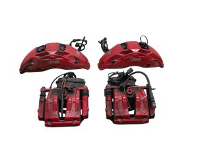 2019-2024 Porsche Cayenne Red Front and Rear Akebono Disc Brake Caliper Set (Used OEM)