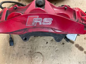 2013-2018 Audi RS6 Red Brembo Disc Brake Caliper - Front, Right (Passenger) (Used OEM)