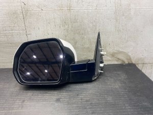 2022-2026 Toyota Tundra White Power Folding Blind Spot Door/Side View Mirror - Front, Left (Driver) (Used OEM)