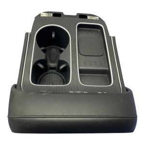2023-2026 Hyundai Palisade Black Center Console Tray with Cupholder and Wireless Charger - Front (Used OEM)