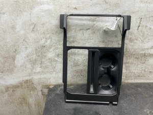 2022-2025 Ford F-150 Lightning Black Center Console Trim Cover Panel with Cupholder - Front (Used OEM)
