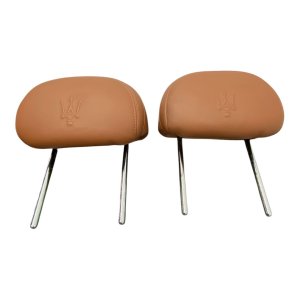 2017-2024 Maserati Levante Tan Outer Leather Headrest Set - Rear, Right (Passenger) (Used OEM)