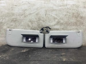 2021-2025 Ford F-150 Gray Sun Visor with Homelink and Illuminated Vanity Mirror - Front, Right (Passenger) (Used OEM)