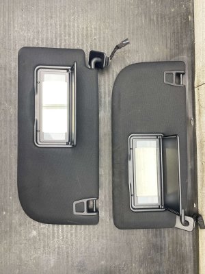 2022-2025 Ford F-150 Lightning Black Illuminated Sun Visor with HomeLink Set - Front, Right (Passenger) (Used OEM)