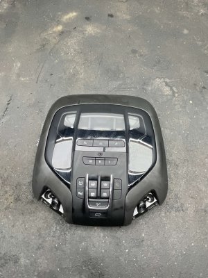 2017-2020 Maserati Levante Black Overhead Console with Dome Light and Sunroof Controls - Front (Used OEM)