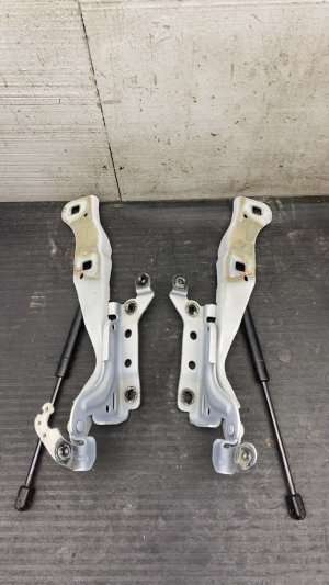 2021-2025 Ford F-150 Hood Hinge Set with Support Strut - Front, Right (Passenger) (Used OEM)