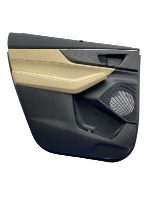 2022-2025 Acura MDX Tan Door Interior Trim Panel with Sunshade - Rear, Left (Driver) (Used OEM)