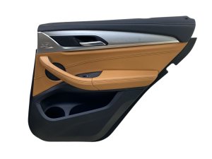 2018-2024 BMW X3 Tan Door Interior Trim Panel - Rear, Right (Passenger) (Used OEM)