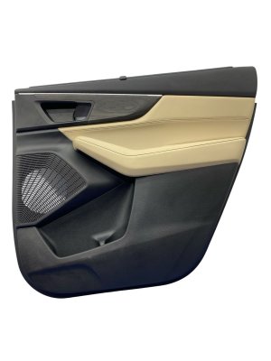 2022-2024 Acura MDX Tan Door Interior Trim Panel with Sunshade - Rear, Right (Passenger) (Used OEM)