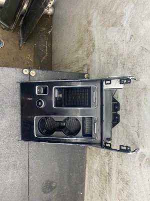 2025-2026 Lincoln Aviator Center Console Upper Trim Panel with Cupholder and Wireless Charger - Front (Used OEM)