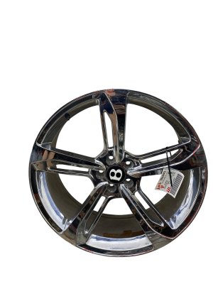 2012-2018 Bentley Continental Chrome 22x9 5-Spoke Chrome Aluminum Wheel Set (Used OEM)