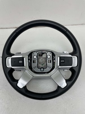 2013-2022 Land Rover Range Rover Black Heated Leather Steering Wheel Assembly with Controls (Used OEM)