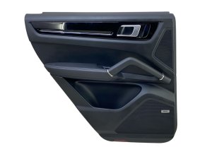 2019-2023 Porsche Cayenne Black Door Interior Trim Panel with Bose Audio - Rear, Left (Driver) (Used OEM)