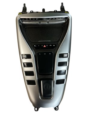 2019-2025 Mercedes-Benz AMG GT 53 Center Console Upper Control Panel with Carbon Fiber Trim (Used OEM)