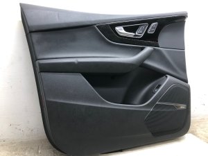 2017-2019 Audi Q7 Black Door Interior Trim Panel with Bose Audio and Seat Memory - Front, Left (Driver) (Used OEM)