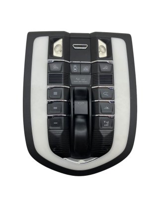 2011-2018 Porsche Cayenne Black Overhead Console Reading Courtesy Light and Switch Assembly - Front (Used OEM)