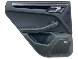 2015-2021 Porsche Macan Black Door Interior Trim Panel with Bose Audio and Lighting Package - Rear, Left (Driver) (Used OEM)