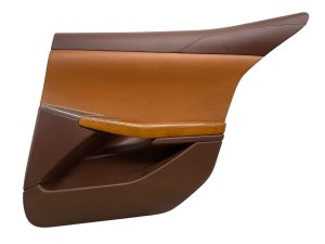 2011-2012 Fisker Karma Brown Door Interior Trim Panel - Rear, Right (Passenger) (Used OEM)