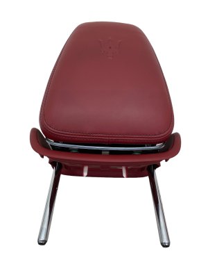 2017-2020 Maserati Quattroporte Red Seat Headrest with Trident Crest - Front, Left (Driver) (Used OEM)