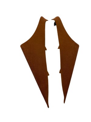 2011-2012 Fisker Karma Brown C-Pillar Trim Cover Panel Set - Rear (Used OEM)