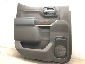 2020-2022 GMC Sierra 2500 HD Brown Door Interior Trim Panel - Rear, Left (Driver) (Used OEM)