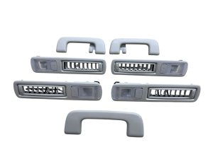 2024-2025 Toyota Grand Highlander Gray Roof Air Vent Grille Set with Courtesy Lamps and Grab Handles (Used OEM)