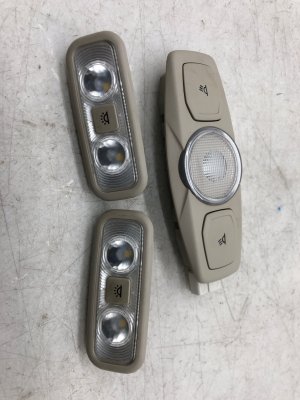 2015-2020 Ford F-150 Tan Overhead Roof Dome Light with Reading and Courtesy Lamp - Rear (Used OEM)