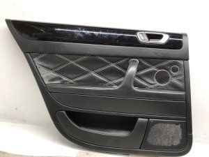 2006-2012 Bentley Flying Spur Black Door Interior Trim Panel - Rear, Left (Driver) (Used OEM)