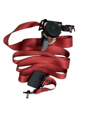2019-2025 Genesis G70 Red Seat Belt Assembly - Rear, Left (Driver) (Used OEM)