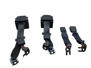 2017-2024 Maserati Levante Black Seat Belt Assembly with Buckle - Rear, Left (Driver) (Used OEM)
