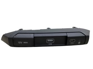 2023-2025 Kia Niro EV Lower Center Dashboard USB and USB Type-C Charging Port Hub - Front (Used OEM)