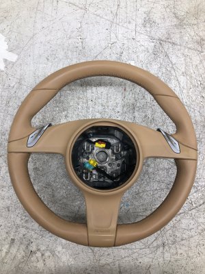 2013-2016 Porsche Boxster Non-Heated Steering Wheel without Multifunction Controls - Front, Left (Driver) (Used OEM)