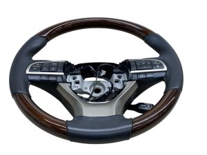 2016-2022 Lexus RX450h Black Heated Leather and Wood Steering Wheel with Controls (Used OEM)
