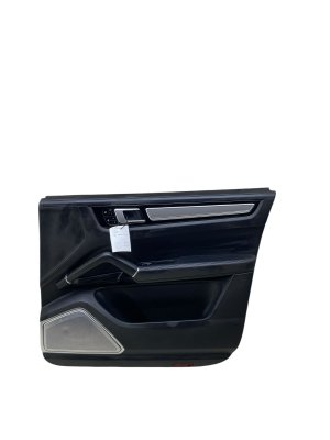 2019-2023 Porsche Cayenne Black Door Interior Trim Panel with Ambient Light and Burmester Audio - Front, Right (Passenger) (Used OEM)