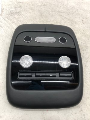 2003-2010 Bentley Continental Black Overhead Roof Console with Reading Light and Switch Panel - Rear (Used OEM)