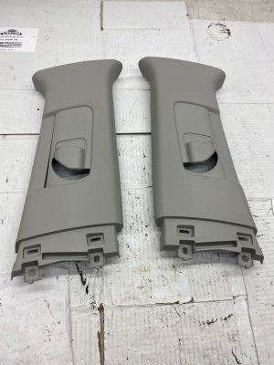 2024-2025 Toyota Grand Highlander Gray Upper B-Pillar Trim Panel Cover Set (Used OEM)