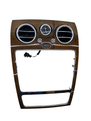 2012-2018 Bentley Continental Center Dashboard Air Vent and Analog Clock Assembly (Used OEM)
