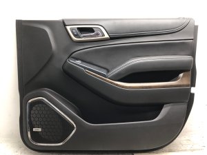 2015-2020 GMC Yukon XL Black Door Interior Trim Panel with Bose Surround Sound - Front, Right (Passenger) (Used OEM)