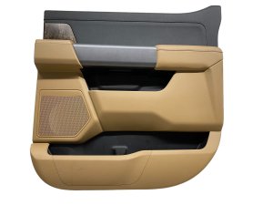 2022-2023 Ford F-150 Lightning Black Door Interior Trim Panel with Handle and Switches - Rear, Right (Passenger) (Used OEM)