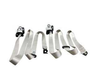 2019-2025 BMW X7 Ivory (White) 3rd Row Seat Belt Assembly Set - Rear, Left (Driver) (Used OEM)