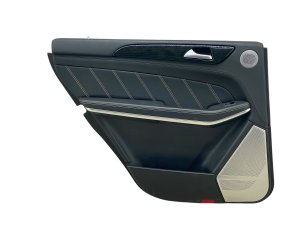2012-2015 Mercedes-Benz ML350 Black Door Interior Trim Panel with Illuminated Wood Trim - Rear, Left (Driver) (Used OEM)