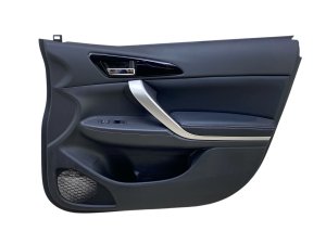 2022-2025 Mitsubishi Eclipse Cross Black Door Interior Trim Panel with Leather Insert - Front, Right (Passenger) (Used OEM)