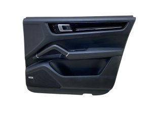 2019-2023 Porsche Cayenne Black Door Interior Trim Panel with Ambient Lighting and Bose Audio - Front, Right (Passenger) (Used OEM)